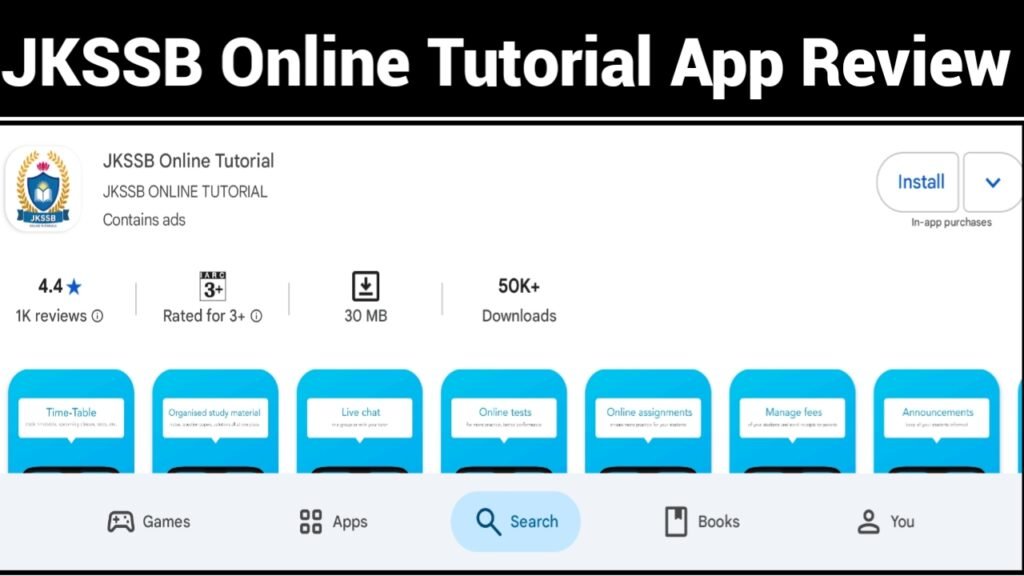 JKSSB ONLINE TUTORIAL App