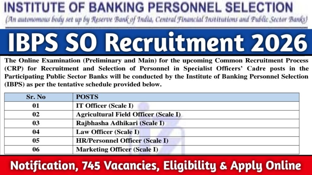 IBPS SO Recruitment 2026