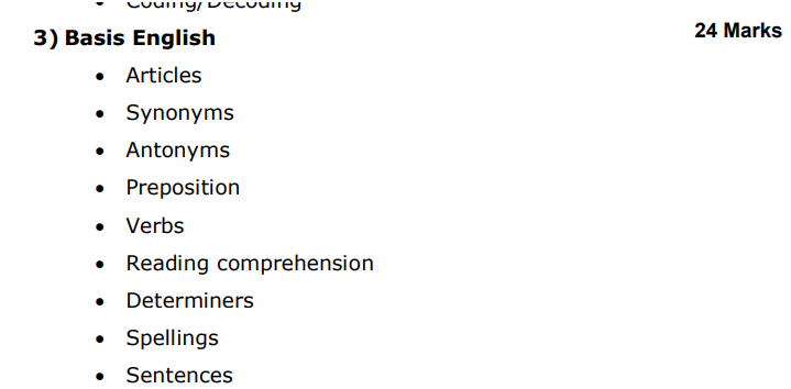 JKSSB Class IV MTS General English Syllabus