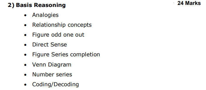 JKSSB Class IV MTS Reasoning Syllabus