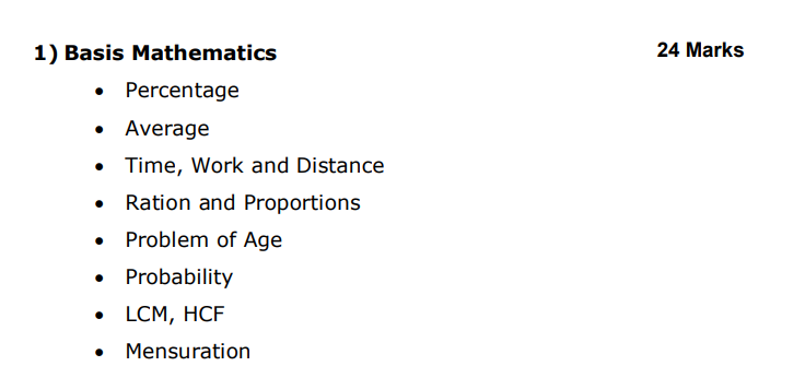 JKSSB Class IV MTS Math Syllabus